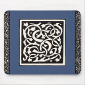 Vintages Monogram S Art Nouveau Mousepad (Vorne)