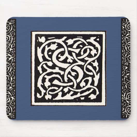 Vintages Monogram S Art Nouveau Mousepad (Vorne)