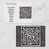 Vintages Monogram S Art Nouveau Visitenkarte (Vorne/Hinten)