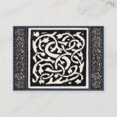 Vintages Monogram S Art Nouveau Visitenkarte (Rückseite)