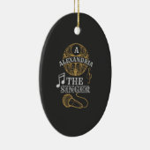 Vintages Monogram-Sänger-lustiges Musikmikrofon Keramik Ornament (Rechts)