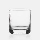 Vintages Monogramm aus roten Skizzen Whiskyglas (Links)