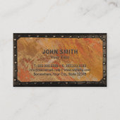 Vintages Monogramm-Bronze-Kupfer Visitenkarte (Rückseite)