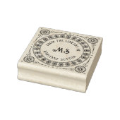 Vintages Monogramm-Buchzeichen "Aus der Bibliothek Gummistempel (Stempel)