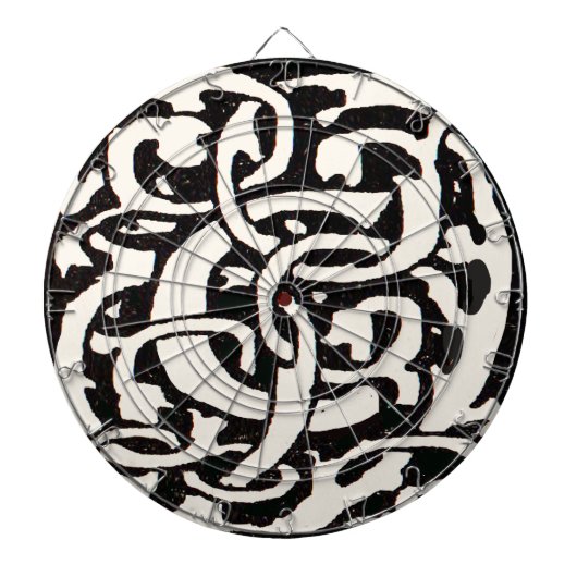 Vintages Monogramm C Jugendstil Dartscheibe (vorne)