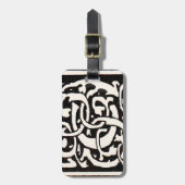 Vintages Monogramm C Jugendstil Gepäckanhänger (Vorderseite vertikal)