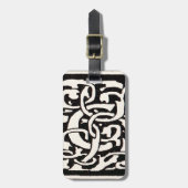 Vintages Monogramm C Jugendstil Gepäckanhänger (Vorderseite vertikal)