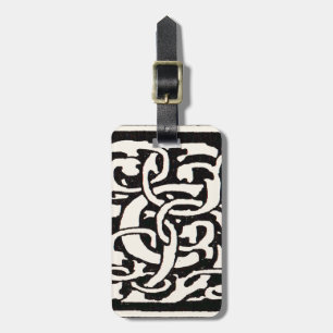 Vintages Monogramm C Jugendstil Gepäckanhänger