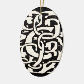 Vintages Monogramm C Jugendstil Keramikornament (Links)