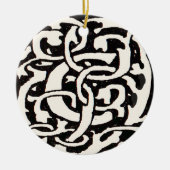 Vintages Monogramm C Jugendstil Keramikornament (Vorne)