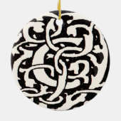 Vintages Monogramm C Jugendstil Keramikornament (Hinten)