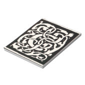 Vintages Monogramm C Jugendstil Notizblock (Rotiert)