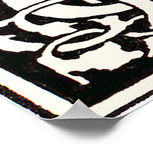 Vintages Monogramm C Jugendstil Poster (Ecke)