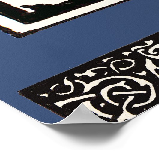 Vintages Monogramm C Jugendstil Poster (Ecke)