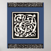 Vintages Monogramm C Jugendstil Poster (Vorne)