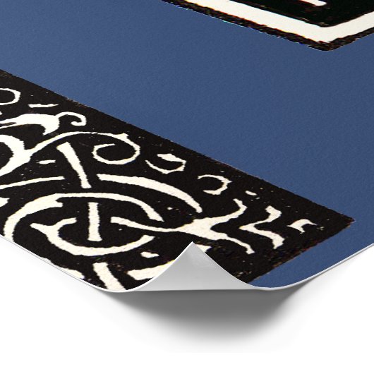 Vintages Monogramm C Jugendstil Poster (Ecke)