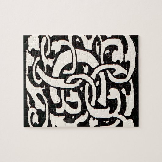 Vintages Monogramm C Jugendstil Puzzle (Horizontal)