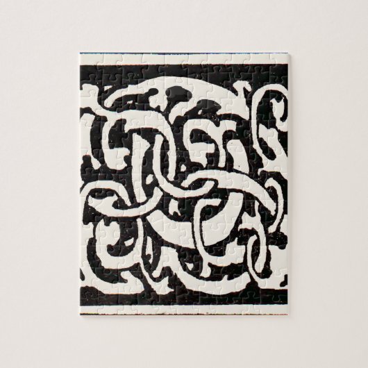 Vintages Monogramm C Jugendstil Puzzle (Vertikal)