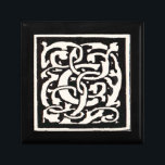 Vintages Monogramm C Jugendstil Schmuckschachtel<br><div class="desc">Jugendstilbriefe - Monogramme aus der Kunst- und Handwerksbewegung Dieser Buchstabe C ist ein robustes Monogramm C,  umgeben von einem handgezeichnet Weinmuster,  das erstmals 1901 in der Kunst- und Handwerksbewegung im Jugendstil veröffentlicht wurde.</div>