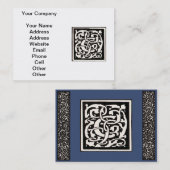 Vintages Monogramm C Jugendstil Visitenkarte (Vorne/Hinten)