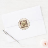 Vintages Monogramm C Runder Aufkleber (Umschlag)