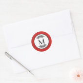 Vintages Monogramm - Circle Aufkleber (Umschlag)