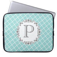 Vintages Monogramm Cross-Hatter-Muster Notebook-Ba