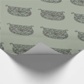 Vintages Monogramm der Buchstabe D Geschenkpapier (Ecke)