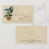 Vintages Monogramm der Geschäfts-Karten | A Visitenkarte (Vorne/Hinten)