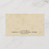 Vintages Monogramm der Geschäfts-Karten | A Visitenkarte (Rückseite)