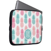 Vintages Monogramm des Ananas-Muster-| Laptopschutzhülle (Vorne Rechts)