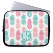 Vintages Monogramm des Ananas-Muster-| Laptopschutzhülle (Vorderseite)