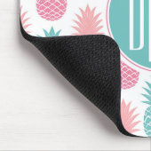 Vintages Monogramm des Ananas-Muster-| Mousepad (Ecke)