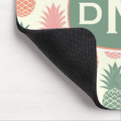 Vintages Monogramm des Ananas-Muster-| Mousepad (Ecke)
