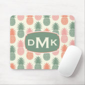 Vintages Monogramm des Ananas-Muster-| Mousepad (Mit Mouse)