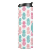Vintages Monogramm des Ananas-Muster-| Thermosbecher (Nach links gedreht)
