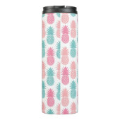 Vintages Monogramm des Ananas-Muster-| Thermosbecher (Rückseite)