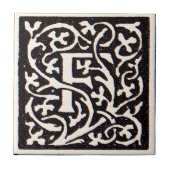 Vintages Monogramm F Art Nouveau Fliese (Vorderseite)