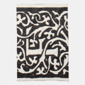 Vintages Monogramm F Art Nouveau Handtuch (Vertikal)