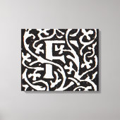 Vintages Monogramm F Art Nouveau Leinwanddruck (Vorderseite)