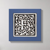 Vintages Monogramm F Art Nouveau Leinwanddruck (Vorderseite)