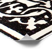 Vintages Monogramm F Art Nouveau Poster (Ecke)