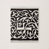 Vintages Monogramm F Art Nouveau Puzzle (Vertikal)