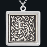 Vintages Monogramm F Art Nouveau Versilberte Kette<br><div class="desc">Jugendstil-Briefe - Monogramme aus der Kunst- und Handwerksbewegung Dieser Buchstabe F ist ein schönes, robustes Monogramm, das 1901 erstellt und in einem Set von Büchern veröffentlicht wurde. Das Monogramm F ist umgeben von einem wunderschönen, handgezeichnet Weinmuster, das zu jener Zeit im Jugendstil-Stil gehalten war und durch stilisierte und fließende Designs,...</div>