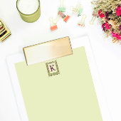 Vintages Monogramm Florrahmenpapier