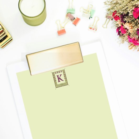 Vintages Monogramm Florrahmenpapier