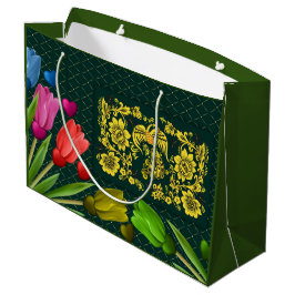 Vintages Monogramm Große Geschenktüte