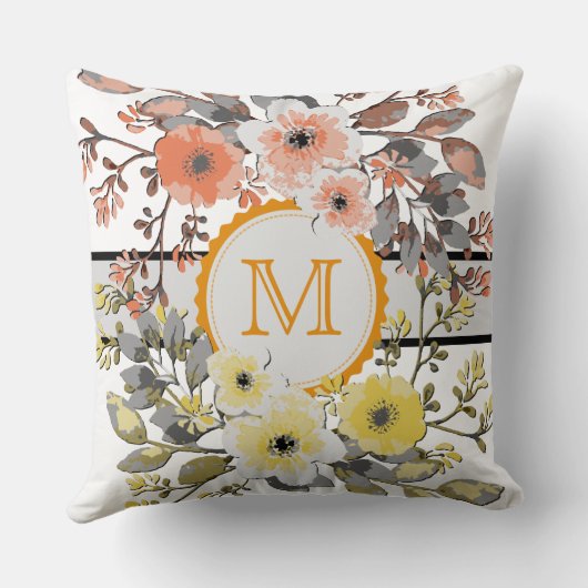 Vintages Monogramm Kissen (Rückseite)