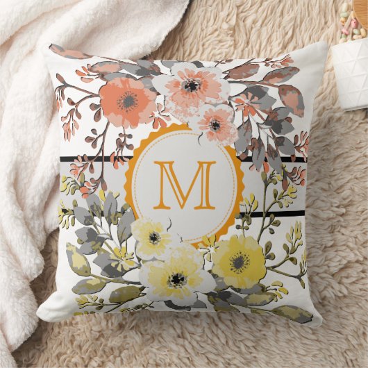 Vintages Monogramm Kissen (Decke)