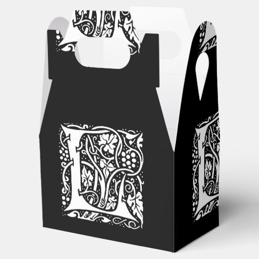 Vintages Monogramm L Art Nouveau Geschenkschachtel (Geöffnet)